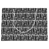 Grand Sac Cadeau Motif à l'encre noire d'arbre de course (Devant)