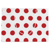 Grand Sac Cadeau Motif à thème de Noël rouge et blanc (Dos)