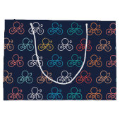Grand Sac Cadeau Motif à vélo (Dos)