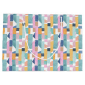 Grand Sac Cadeau Motif abstrait de forme d'aquarelle (Dos)