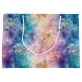 Grand Sac Cadeau Motif Abstrait de Pissenlit Vintage (2) (Devant)