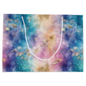 Grand Sac Cadeau Motif Abstrait de Pissenlit Vintage (2) (Dos)