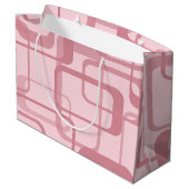 Grand Sac Cadeau Motif Abstrait des années 70 de Pink Retro 60 (Dos Angle)