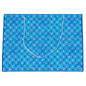 Grand Sac Cadeau motif Abstrait tourbillon - bleu, turquoise et bla (Devant)