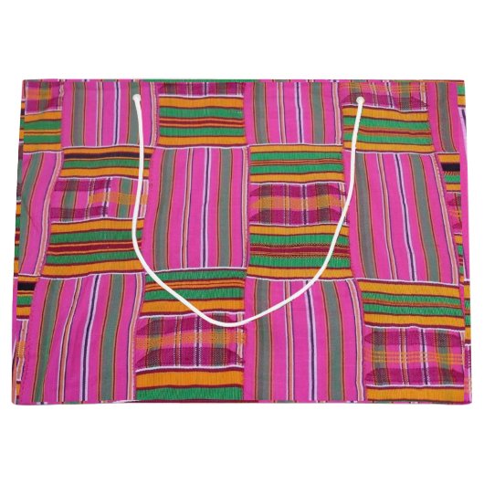 Grand sac cadeau Motif africain (Devant)