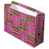 Grand sac cadeau Motif africain (Devant Angle)
