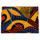Grand Sac Cadeau Motif africain dynamique (Devant)