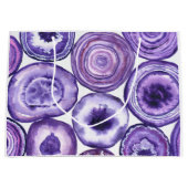 Grand Sac Cadeau Motif agate violet (Devant)