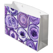 Grand Sac Cadeau Motif agate violet (Dos Angle)