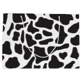 Grand Sac Cadeau Motif animal à tache de vache noire et blanche (Dos)