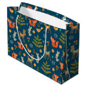 Grand Sac Cadeau Motif animal de bois mou (Dos Angle)