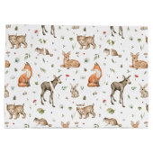 Grand Sac Cadeau Motif animal de bois mou (Dos)