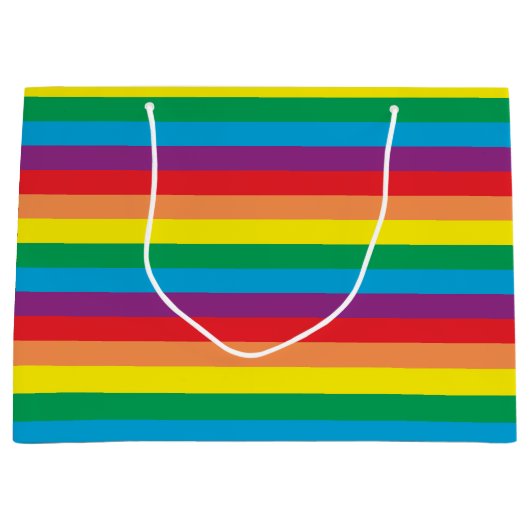 Grand Sac Cadeau Motif arc-en-ciel simple (Devant)