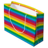 Grand Sac Cadeau Motif arc-en-ciel simple (Dos Angle)
