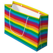 Grand Sac Cadeau Motif arc-en-ciel simple (Devant Angle)