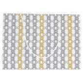 Grand Sac Cadeau Motif argent et or (Dos)