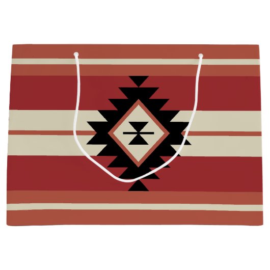 Grand Sac Cadeau Motif Aztec (Devant)