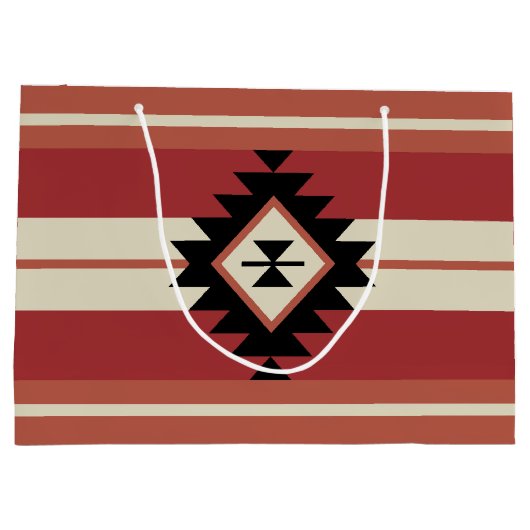 Grand Sac Cadeau Motif Aztec (Dos)