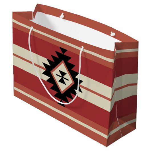 Grand Sac Cadeau Motif Aztec (Dos Angle)