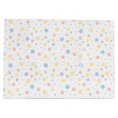 Grand Sac Cadeau Motif Baby Pink and Blue Stars (Dos)