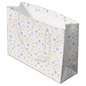 Grand Sac Cadeau Motif Baby Pink and Blue Stars (Dos Angle)