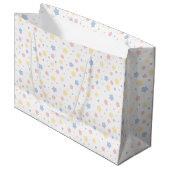 Grand Sac Cadeau Motif Baby Pink and Blue Stars (Devant Angle)