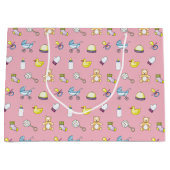Grand Sac Cadeau Motif baby shower (Devant)