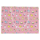 Grand Sac Cadeau Motif baby shower (Dos)
