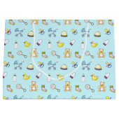 Grand Sac Cadeau Motif baby shower (Devant)