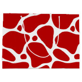 Grand Sac Cadeau Motif blanc et rouge Giraffe (Dos)