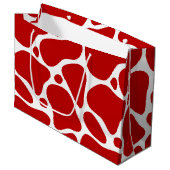 Grand Sac Cadeau Motif blanc et rouge Giraffe (Devant Angle)