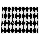 Grand Sac Cadeau Motif blanc noir de harlequin (Devant)