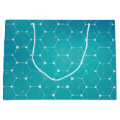 Grand Sac Cadeau Motif bleu d'ADN de Teal (Devant)