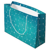 Grand Sac Cadeau Motif bleu d'ADN de Teal (Dos Angle)