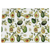 Grand Sac Cadeau Motif botanique Aquarelle Avocado (Devant)