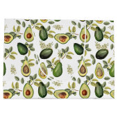 Grand Sac Cadeau Motif botanique Aquarelle Avocado (Dos)