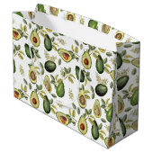 Grand Sac Cadeau Motif botanique Aquarelle Avocado (Dos Angle)