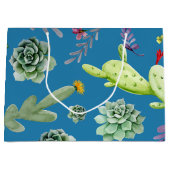 Grand Sac Cadeau Motif Cactus 5 (Devant)