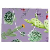 Grand Sac Cadeau Motif Cactus 7 (Dos)