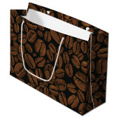 Grand Sac Cadeau Motif café (Devant Angle)
