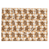 Grand Sac Cadeau Motif carreau homme en pain d'épices (Dos)