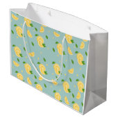 Grand Sac Cadeau Motif citron (Dos Angle)