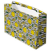 Grand Sac Cadeau Motif citron moderne Anniversaire (Dos Angle)