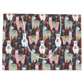 Grand Sac Cadeau Motif coloré de lamas (Dos)