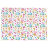 Grand Sac Cadeau Motif d'aquarelle douce Coeurs et Cupcakes (Dos)
