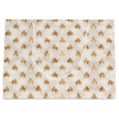 Grand Sac Cadeau Motif d'art déco d'or (Devant)
