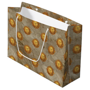 Grand Sac Cadeau Motif d'astrologie solaire céleste vintage