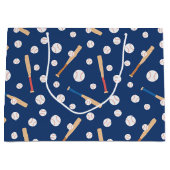 Grand Sac Cadeau Motif de baseball et de bats (Devant)