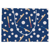 Grand Sac Cadeau Motif de baseball et de bats (Dos)