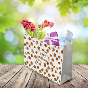 Grand Sac Cadeau Motif de biscuits aux pépites de chocolat à l'aqua